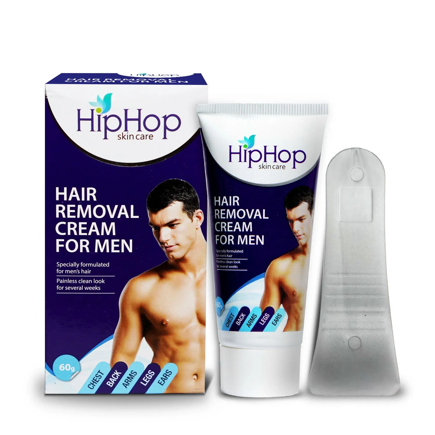 HipHop Blackhead Remover Nose Strips for Women (Activated Charcoal, 10 Strips)   Hair Removal Cream for Men (60gm)
