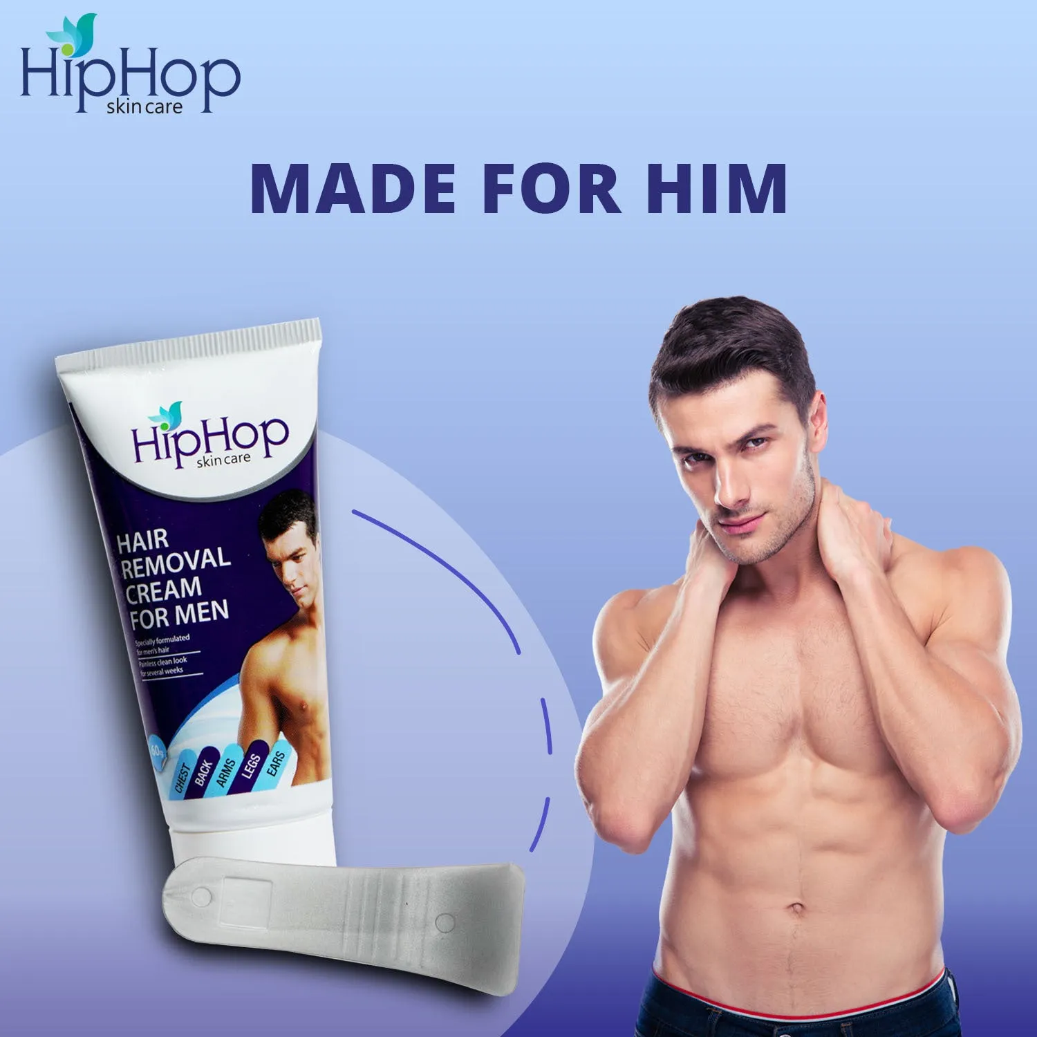 HipHop Blackhead Remover Nose Strips for Women (Activated Charcoal, 10 Strips)   Hair Removal Cream for Men (60gm)