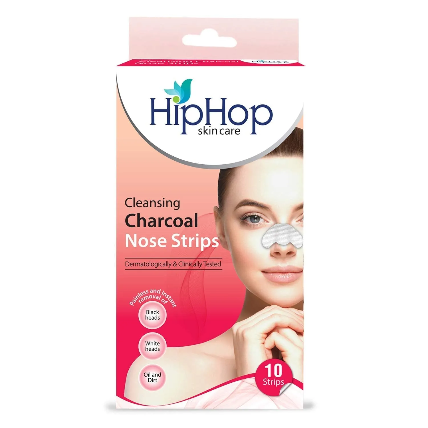HipHop Blackhead Remover Nose Strips for Women (Activated Charcoal, 10 Strips)   Instant Nail Polish Remover Wipes (Argon Oil, 30 Wipes)
