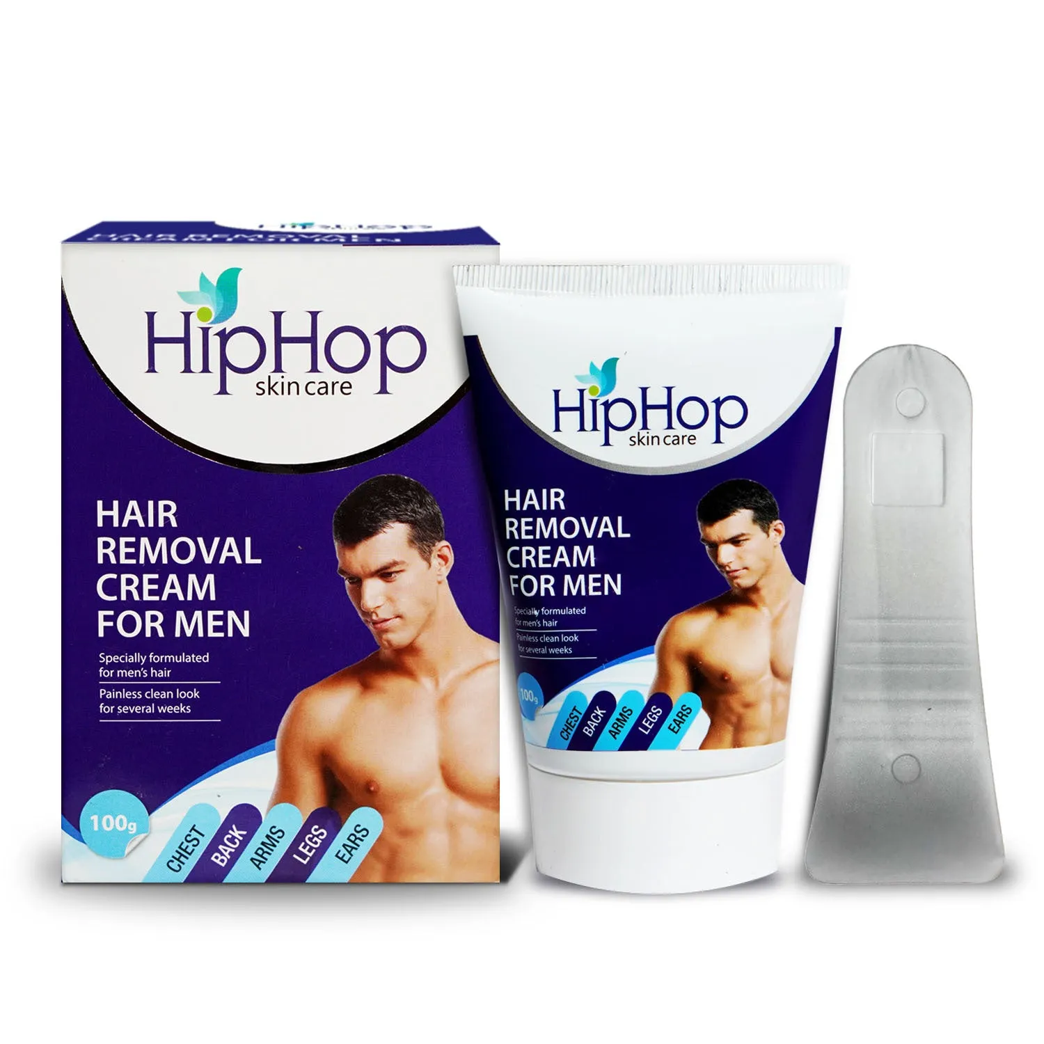 HipHop Blackhead Remover Nose Strips for Women (Activated Charcoal, 6 Strips)   Hair Removal Cream for Men (Aleo Vera, 100gm)