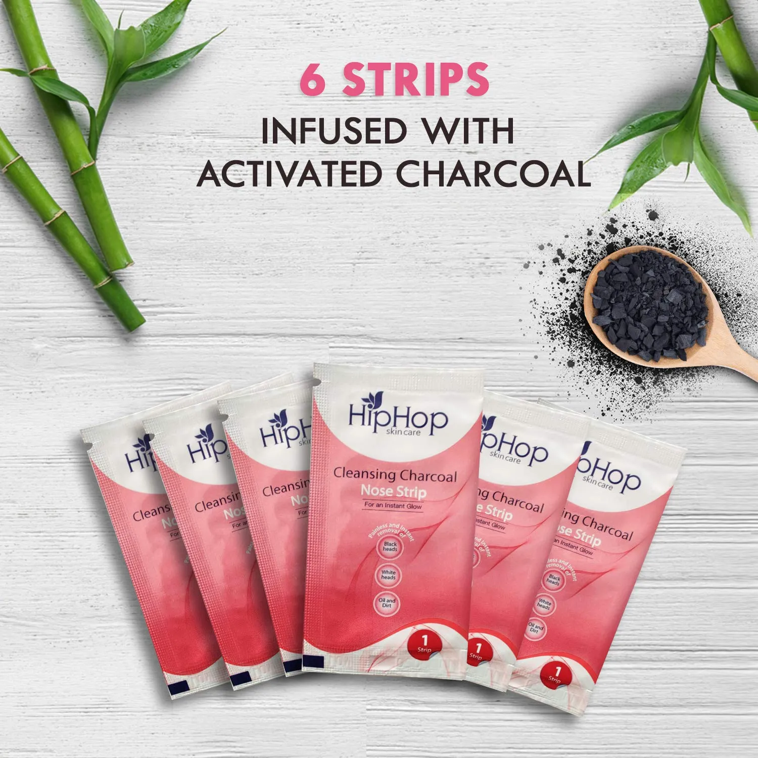 HipHop Blackhead Remover Nose Strips for Women (Activated Charcoal, 6 Strips)   Hair Removal Cream for Men (Aleo Vera, 100gm)