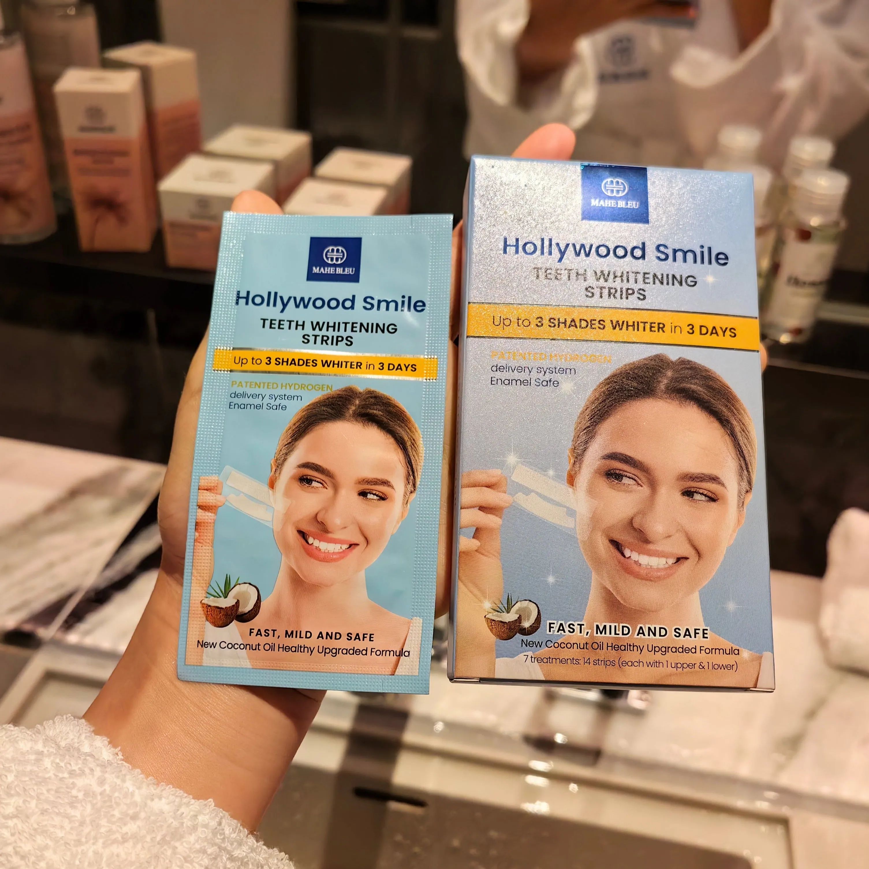 Hollywood Smile Teeth Whitening Strips - Made in USA -  7 Treatments