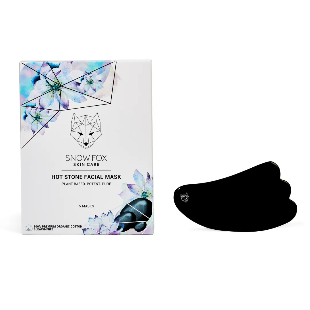 Hot Stone Facial Mask   Obsidian Gua Sha Set