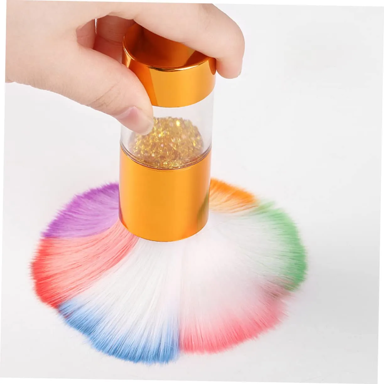Housoutil 4 Pcs Nail Dust Blush Brush Duster Cleaning Brushes Makeup Brush Nail Cleaning Blusher Brush Cosmetic Pinceles Para Acrilico Loose Powder Beauty Makeup Tool Plastic Abs