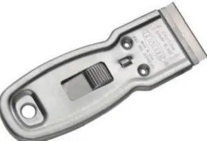 Hyde Tools 13050 Delta Heavy Duty Metal Single Edge Razor Blade Glass Scraper - Quantity of 2