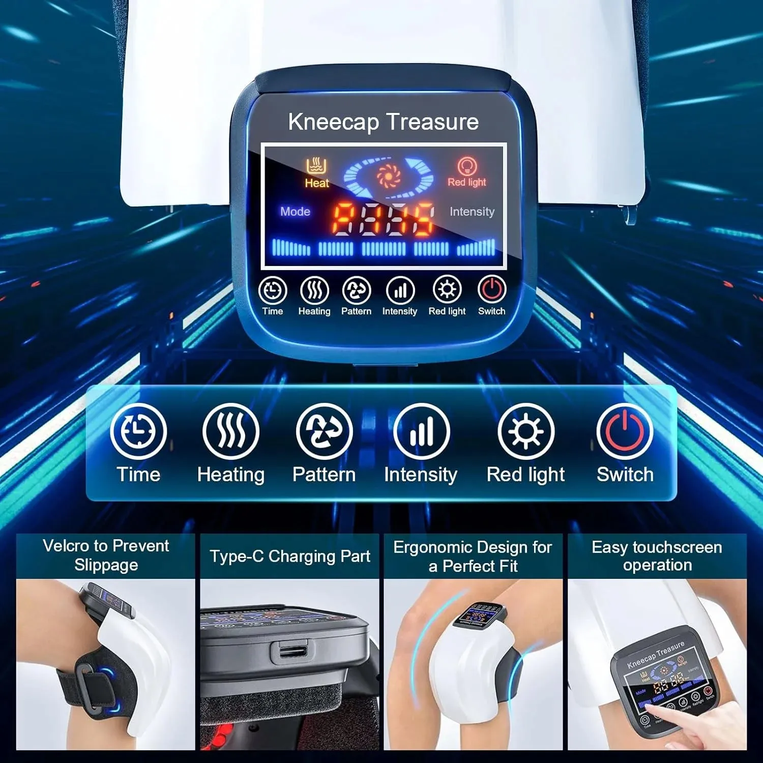 Infrared Heating Knee Massager with Air Pressure and Vibration HY-991