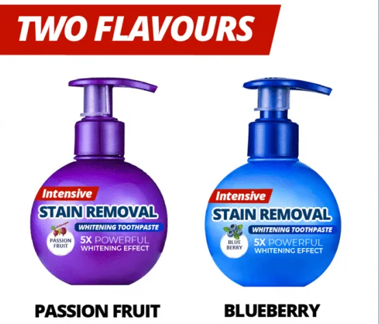 Intensive stain removal whitening toothpaste