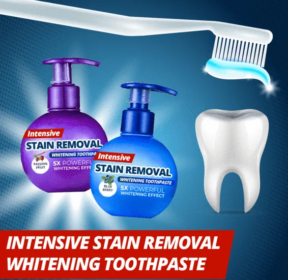 Intensive stain removal whitening toothpaste