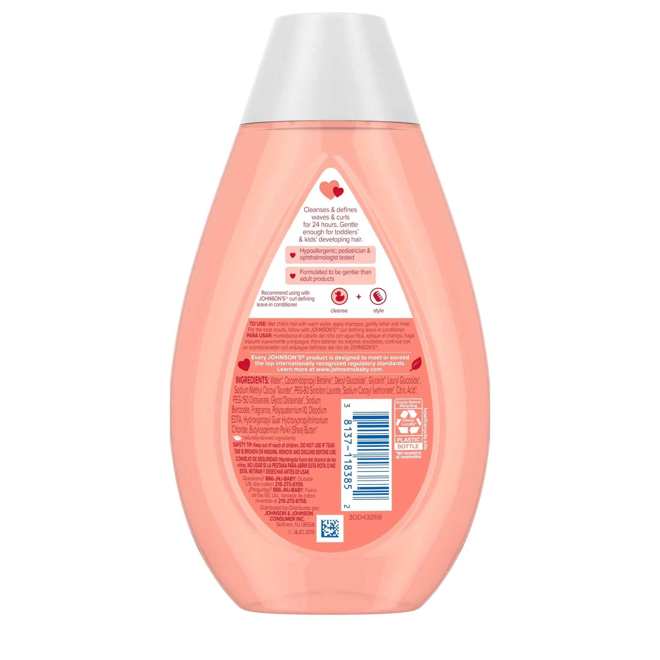 Johnson's Kids, Curl-Defining Shampoo with Shea Butter, Tear-Free, 13.6 FL OZ
