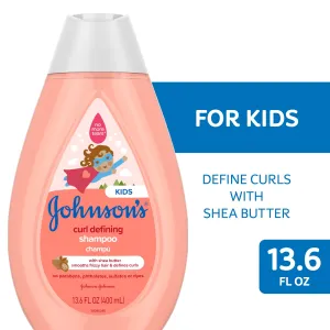 Johnson's Kids, Curl-Defining Shampoo with Shea Butter, Tear-Free, 13.6 FL OZ