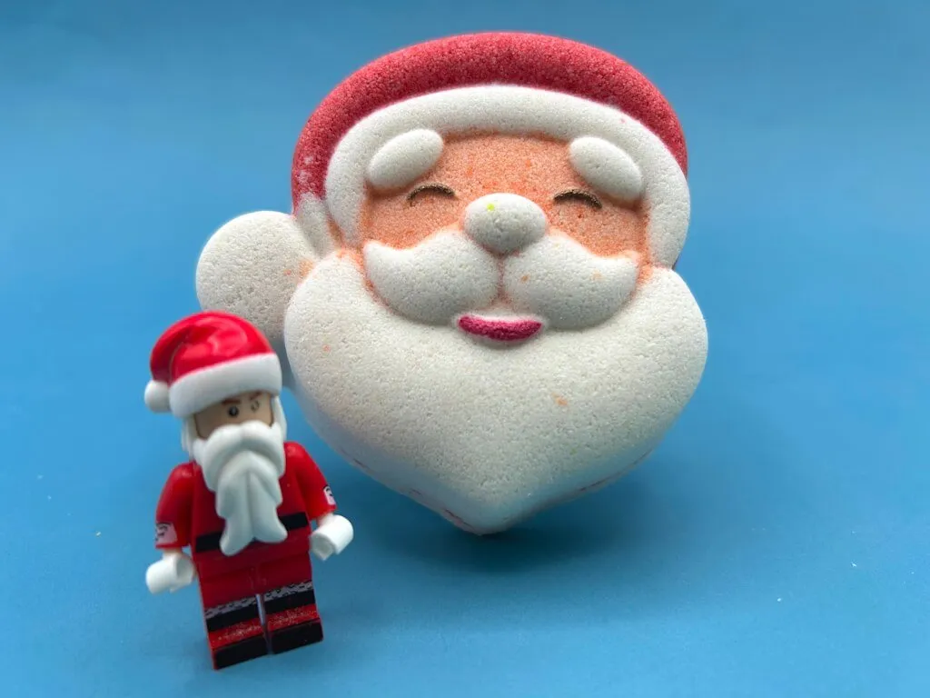 Jolly Santa Kids Bath Bomb with Santa Minifigure Inside