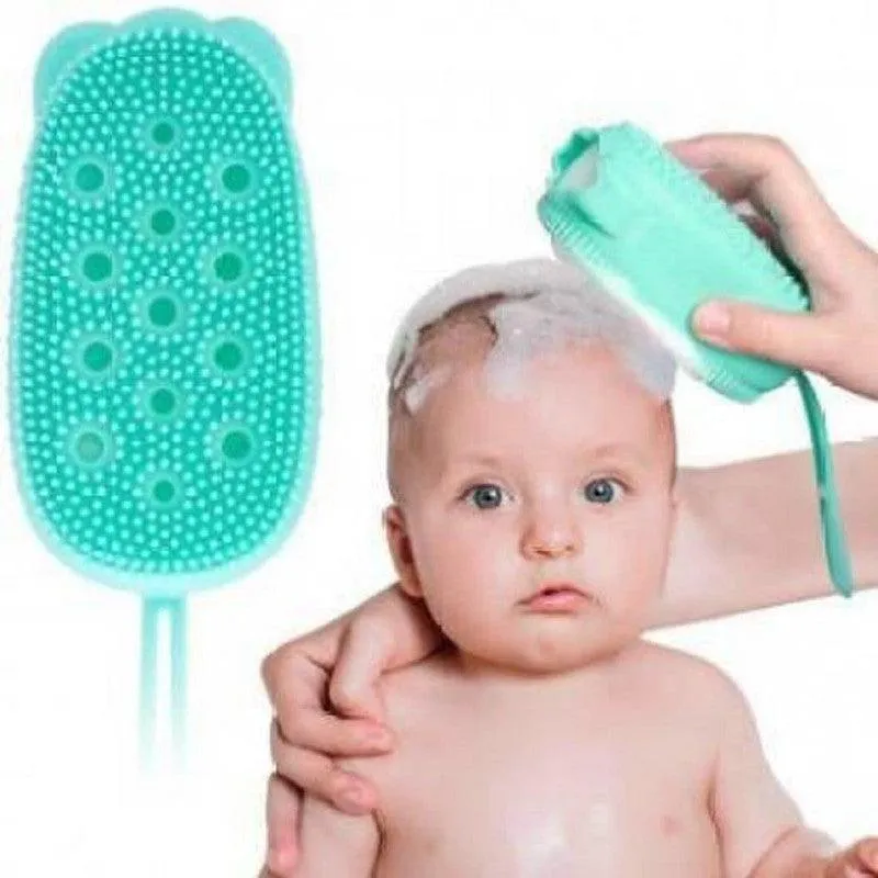 K Kudos Enterprise Multicolour Silicon Massage Bath Brush Hair Scalp & Bubble Bath Brush Shower Bath Brush Bathing Brush For Cleaning Body Silicone Bath Wash Scrubber Cleaner & Massager For Shampoo Soap