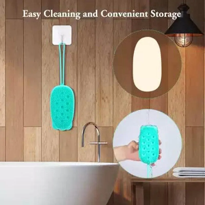 K Kudos Enterprise Multicolour Silicon Massage Bath Brush Hair Scalp & Bubble Bath Brush Shower Bath Brush Bathing Brush For Cleaning Body Silicone Bath Wash Scrubber Cleaner & Massager For Shampoo Soap