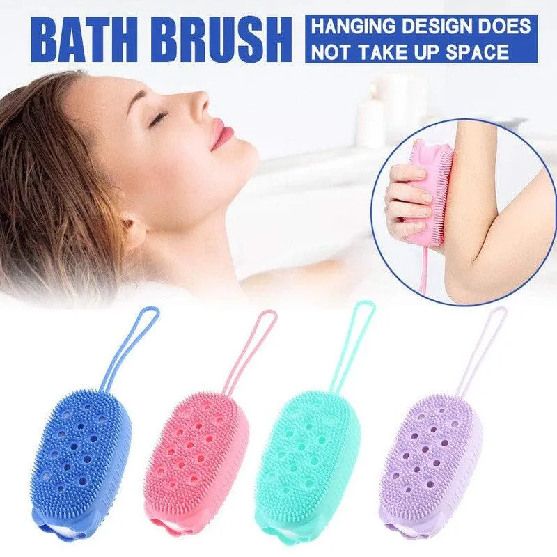 K Kudos Enterprise Multicolour Silicon Massage Bath Brush Hair Scalp & Bubble Bath Brush Shower Bath Brush Bathing Brush For Cleaning Body Silicone Bath Wash Scrubber Cleaner & Massager For Shampoo Soap
