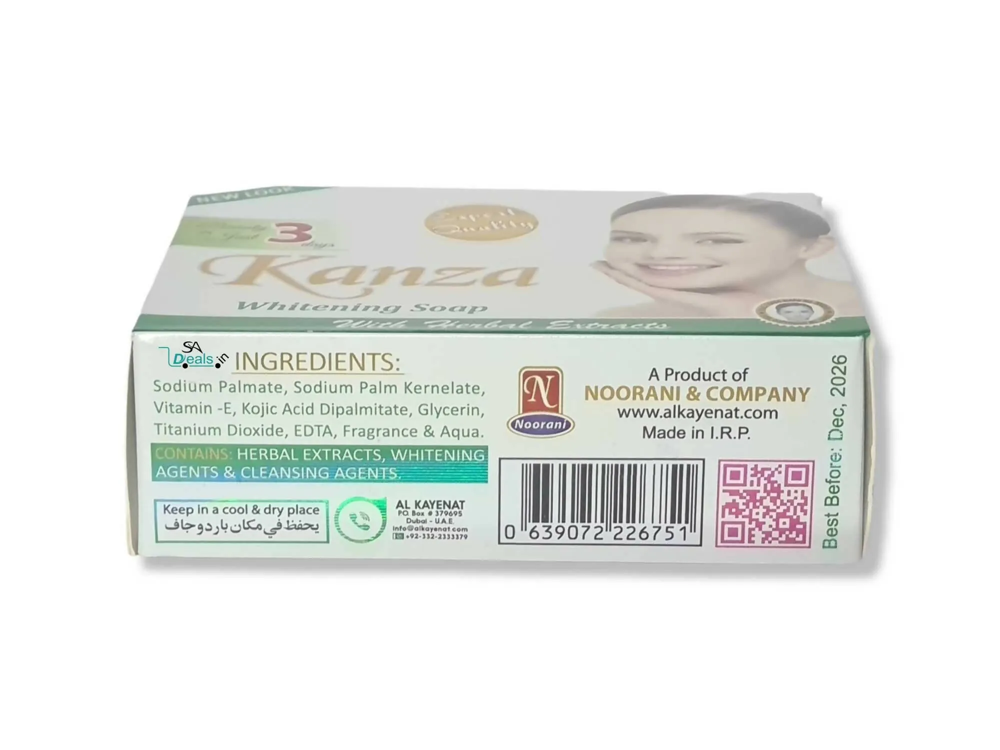 Kanza Whitening Soap With Herbal Extracts 90g