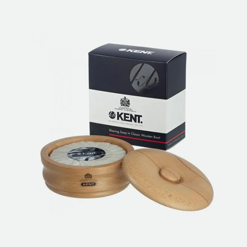 Kent Brushes - Wooden shaving bowl and soap