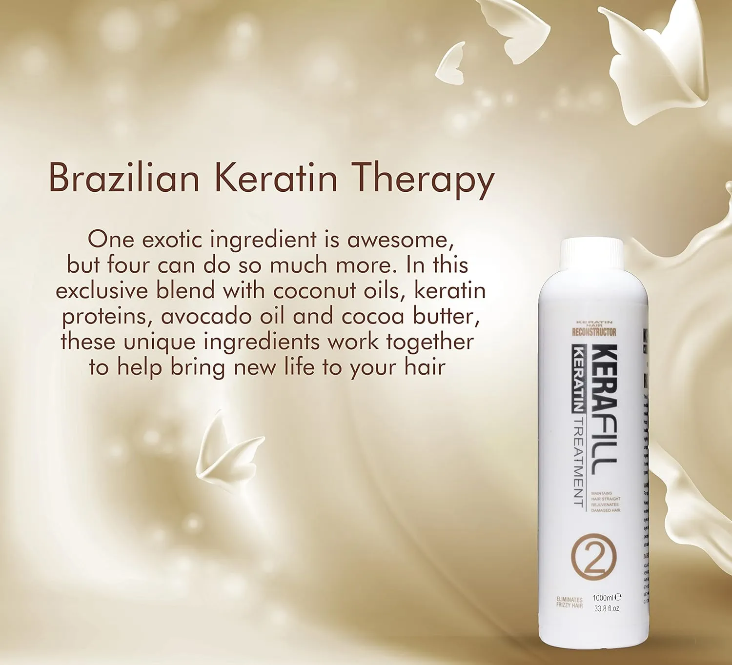 Kerafill Professional Keratin Hair Reconstructor Hair Straight & Repairs 280ml
