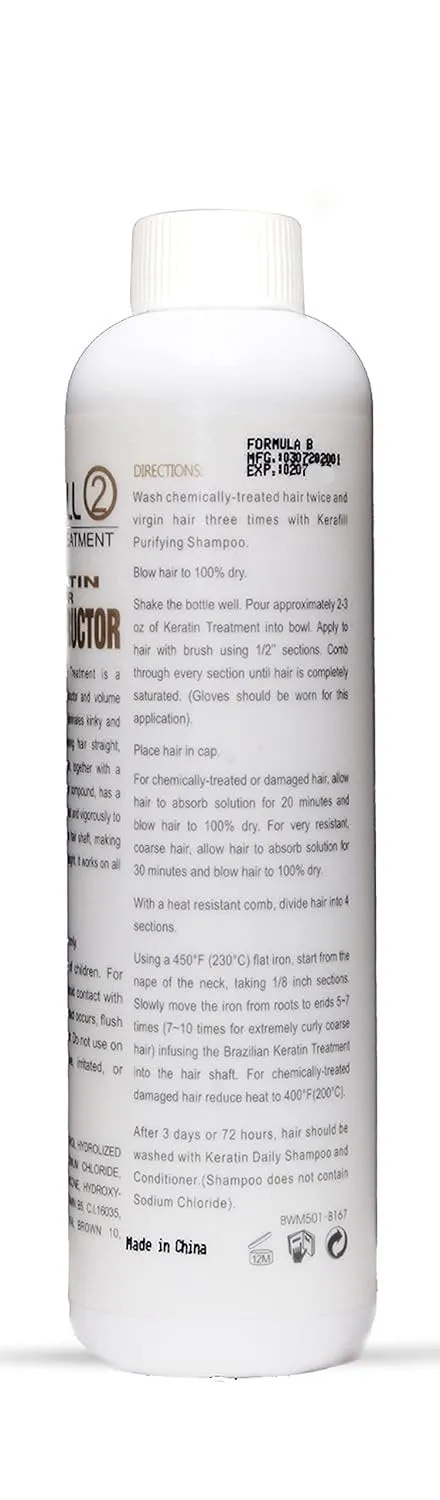 Kerafill Professional Keratin Hair Reconstructor Hair Straight & Repairs 280ml