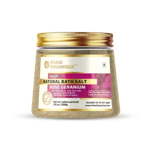 KHADI ORGANIQUE ROSE GERANIUM NATURAL BATH SALT