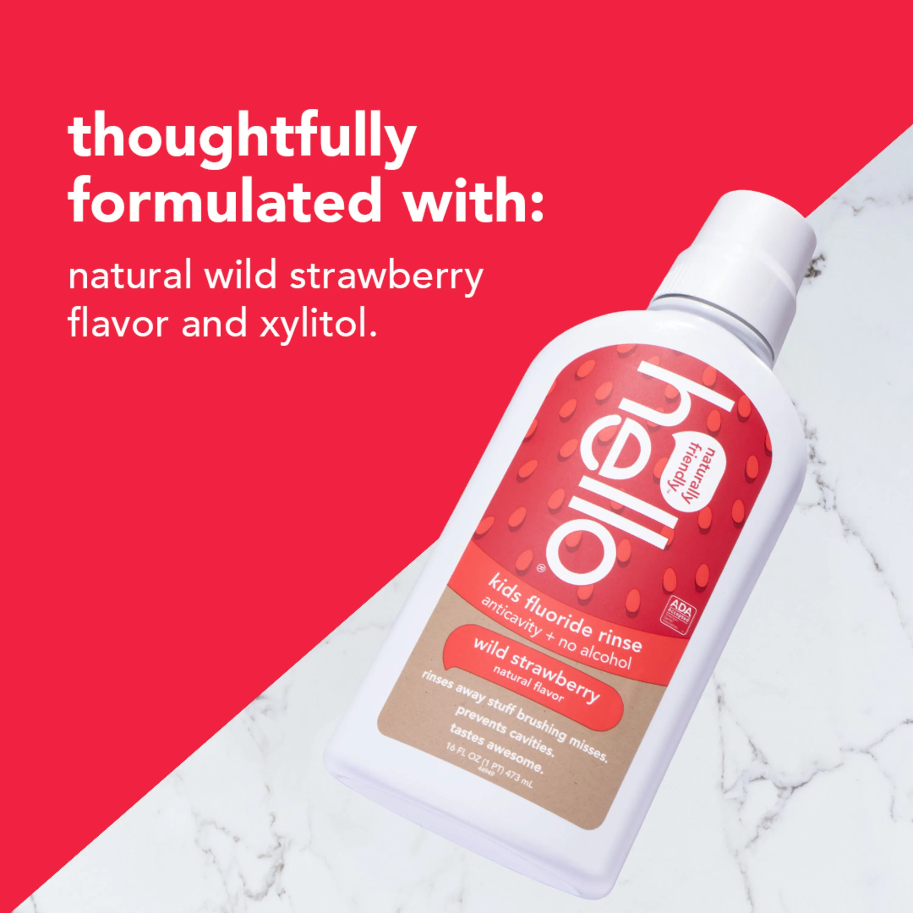 kids fluoride strawberry mouthwash
