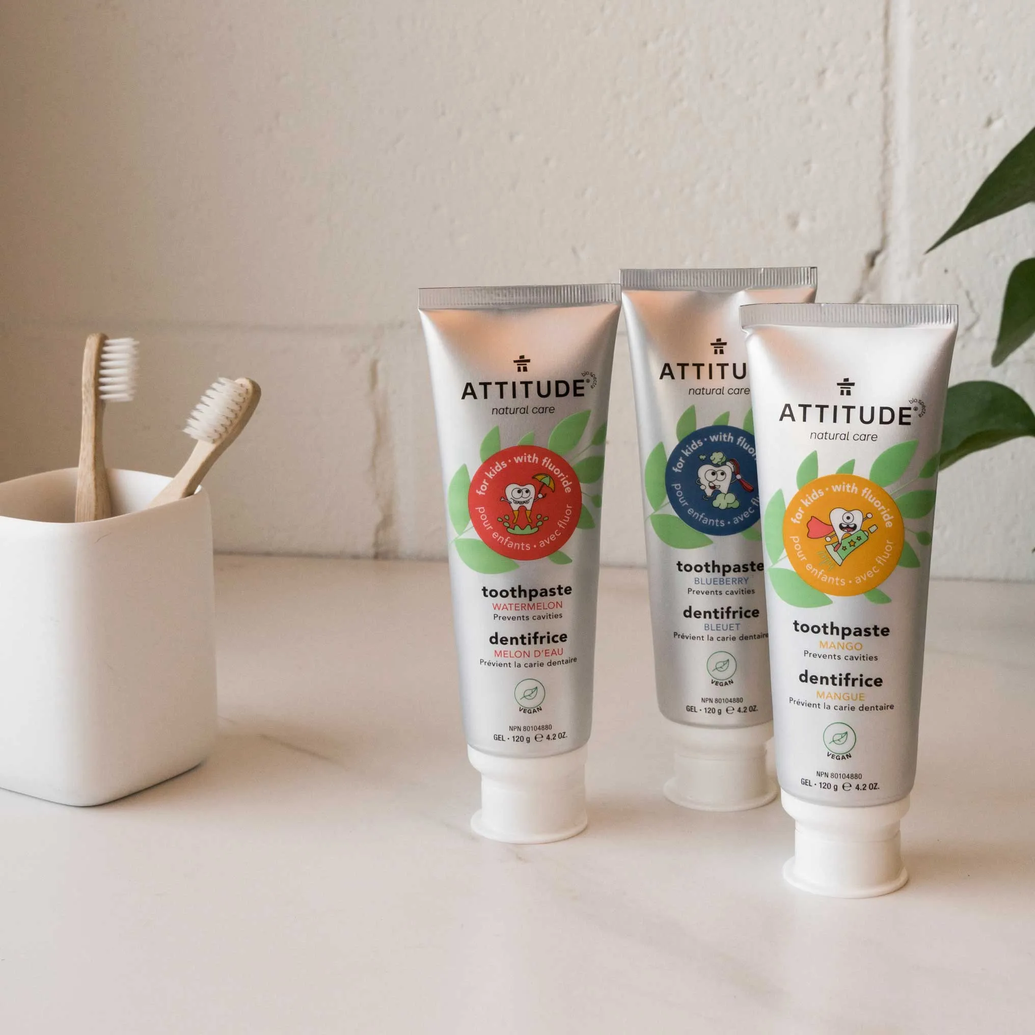 Kids Toothpastes with Fluoride Trio