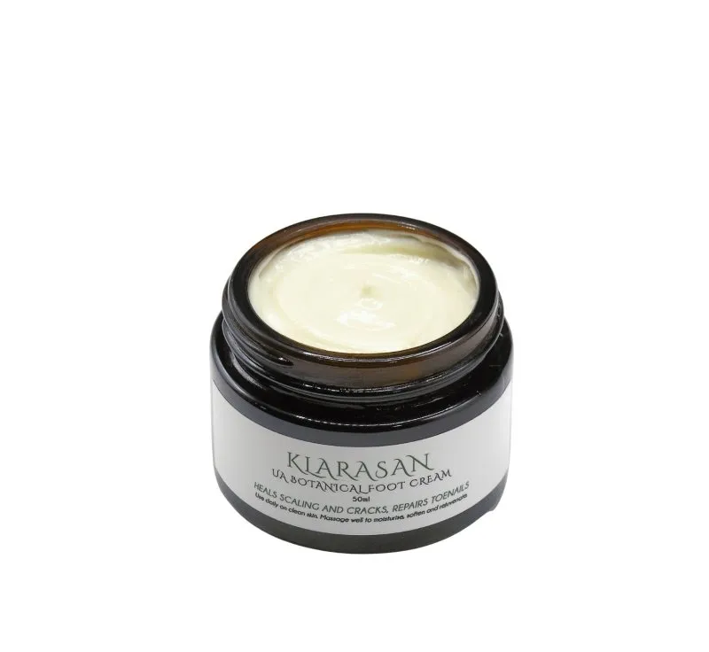 Klara's Botanical Foot Cream 50ml - Soften Hard Skin of Foot and Heal Cracked with Natural Essential Oil and Sandal Wood Foot Cream for Men's & Women.