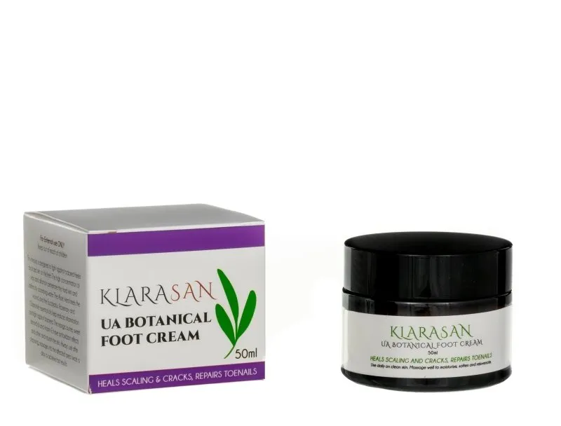 Klara's Botanical Foot Cream 50ml - Soften Hard Skin of Foot and Heal Cracked with Natural Essential Oil and Sandal Wood Foot Cream for Men's & Women.