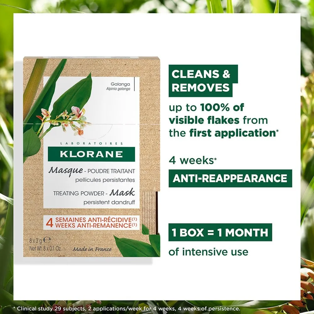 Klorane Galangal Anti-Dandruff Treating Powder Mask 8 x 3g