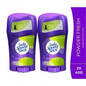 Lady Speed Invisible Dry Powder Fresh Antiperspirant Deodorant 2 x 40 g
