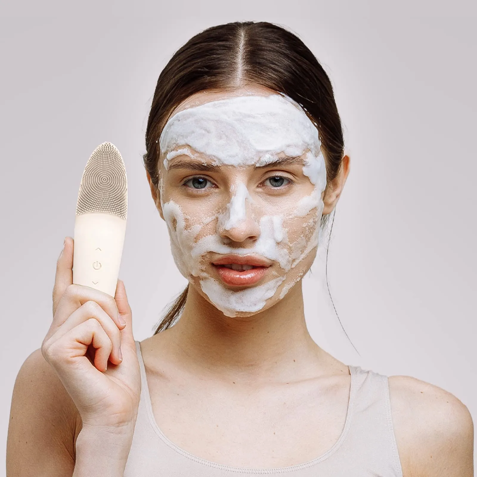 L&L SKIN EMI Facial Cleansing Brush, Face Brush for Deep Cleansing, Ultra Hygienic Soft Silicone Face Scrubber, Rechargeable & Waterproof