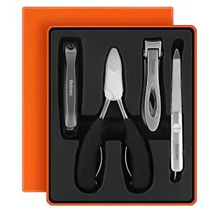 Large Nail Clippers Set (5Pcs), Sharp Heavy Duty Toenail and Fingernail Clippers, Toenail Clippers for Thick Nails and Ingrown Toenail, Suitable for Adult Seniors Men Women