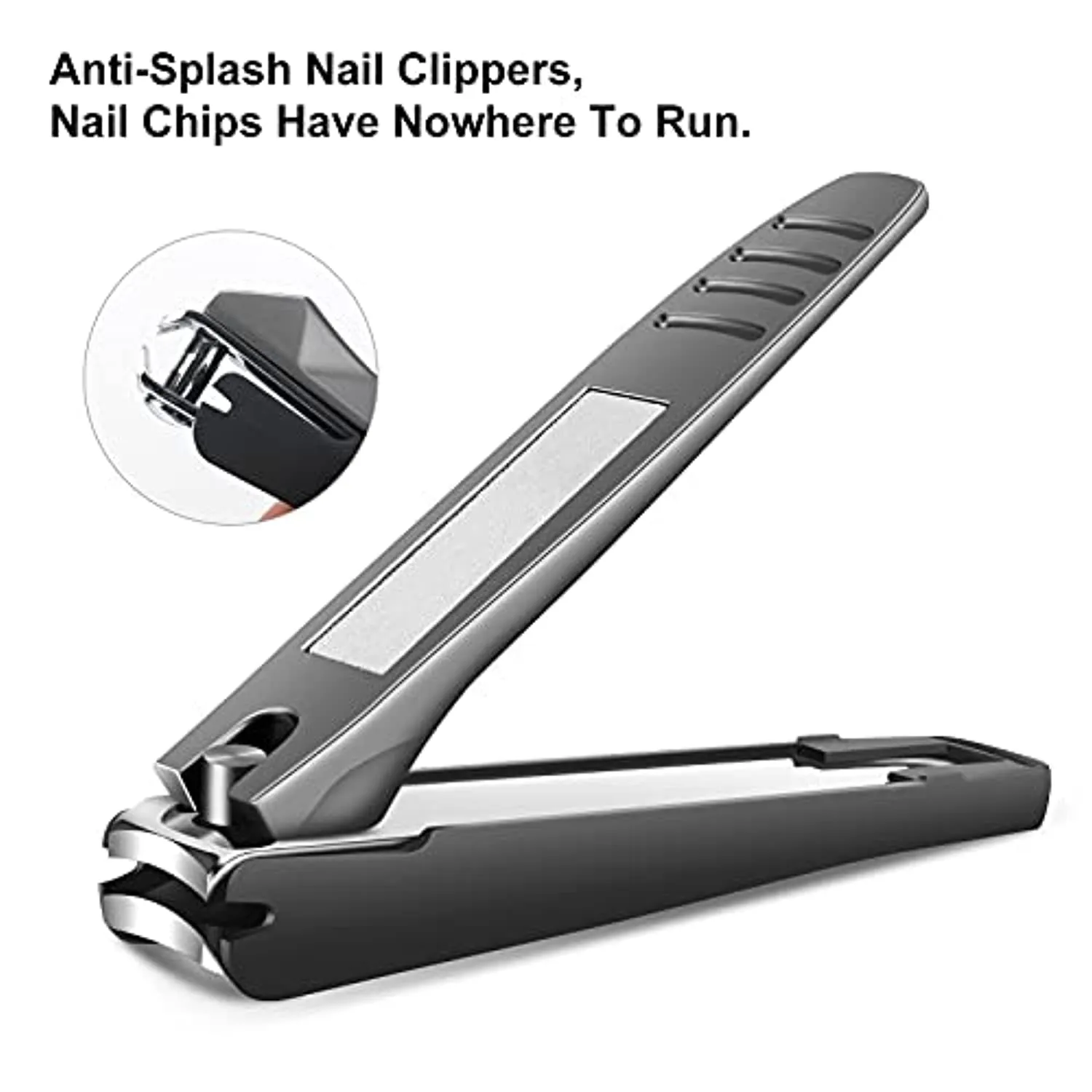 Large Nail Clippers Set (5Pcs), Sharp Heavy Duty Toenail and Fingernail Clippers, Toenail Clippers for Thick Nails and Ingrown Toenail, Suitable for Adult Seniors Men Women