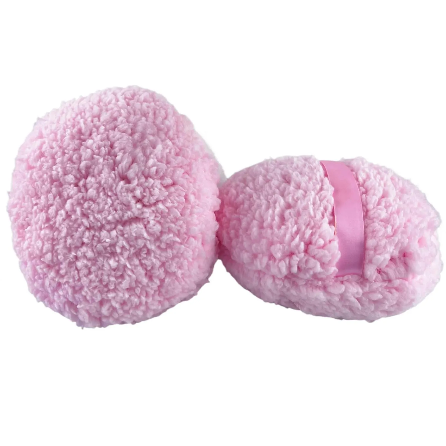 Large Powder Puff (6"x3") Body Powder Applicator Oversize Dusting Puffs for Face and Body, Ultra Soft Powder Puff for Body Powder 2pcs kit (Pink)