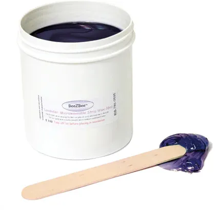 LAVENDER LIQUID SOFT STRIP WAX 16 OZ MICROWAVEABLE PLASTIC JAR