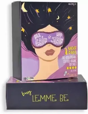 LEMME BE Organic, Biodegradable Sanitary Night Pads/Napkins (42 Pads)