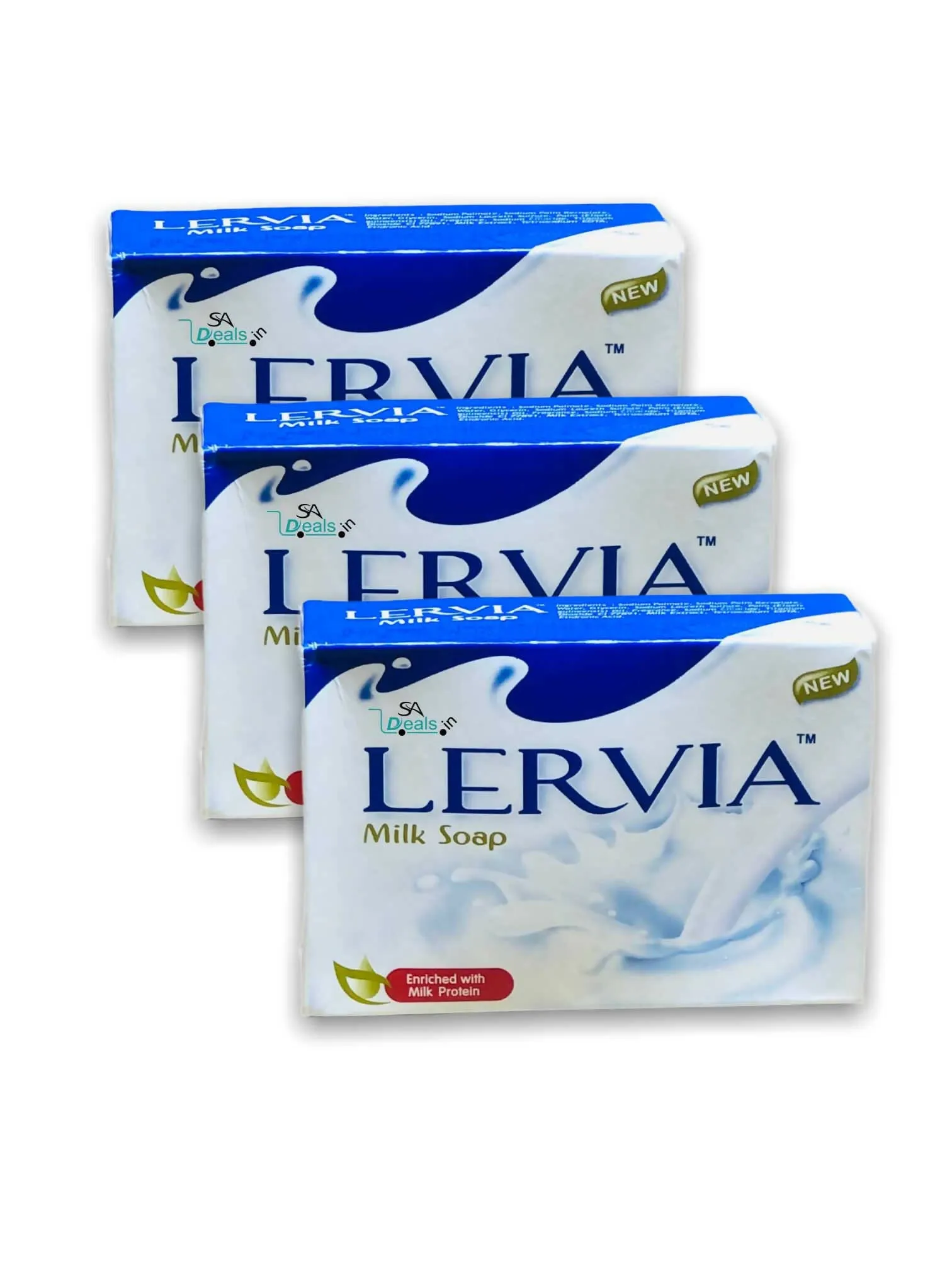 Lervia Milk Soap 90g (Pack of 3, 90g Each)