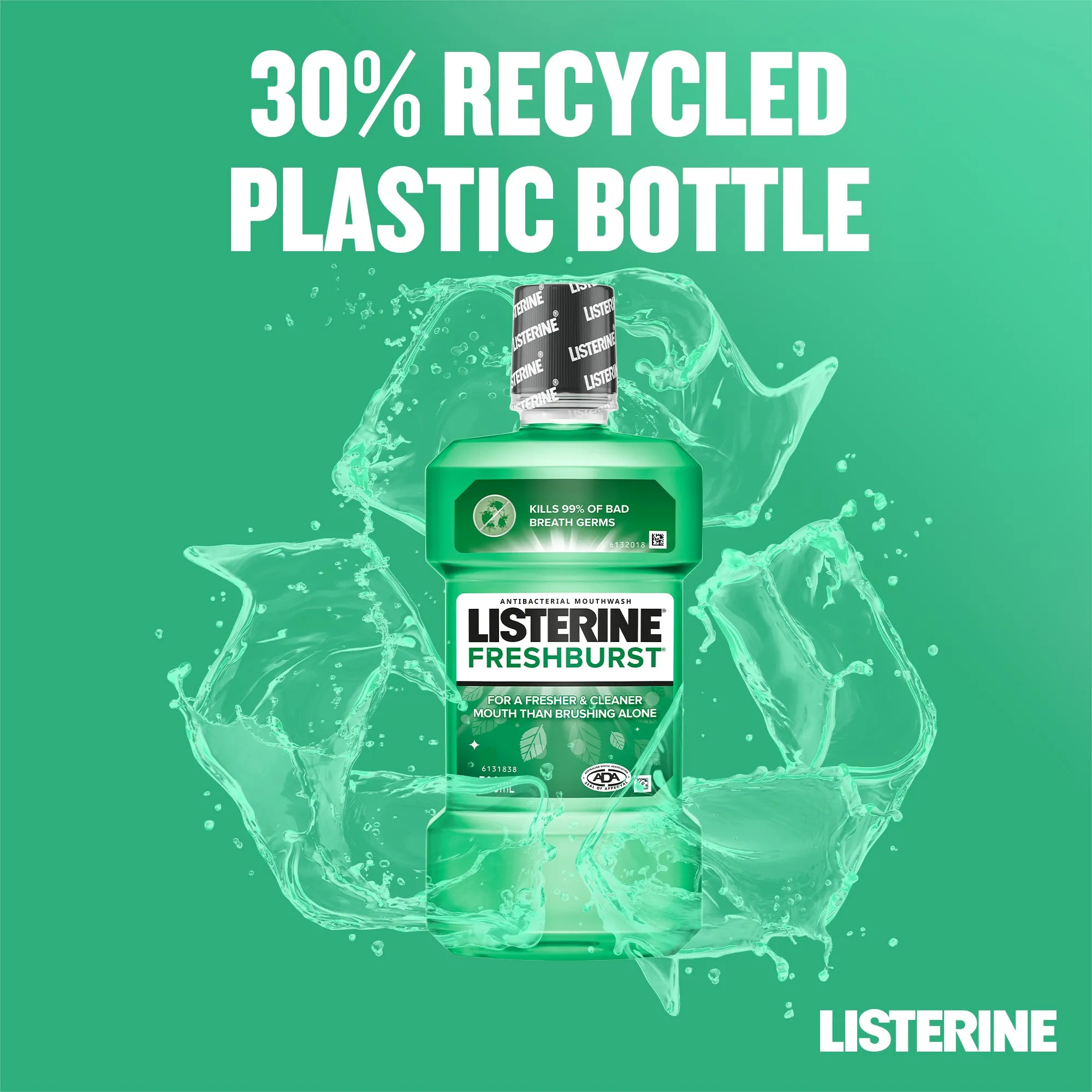 Listerine Teeth Defence Antibacterial Mouthwash 500mL