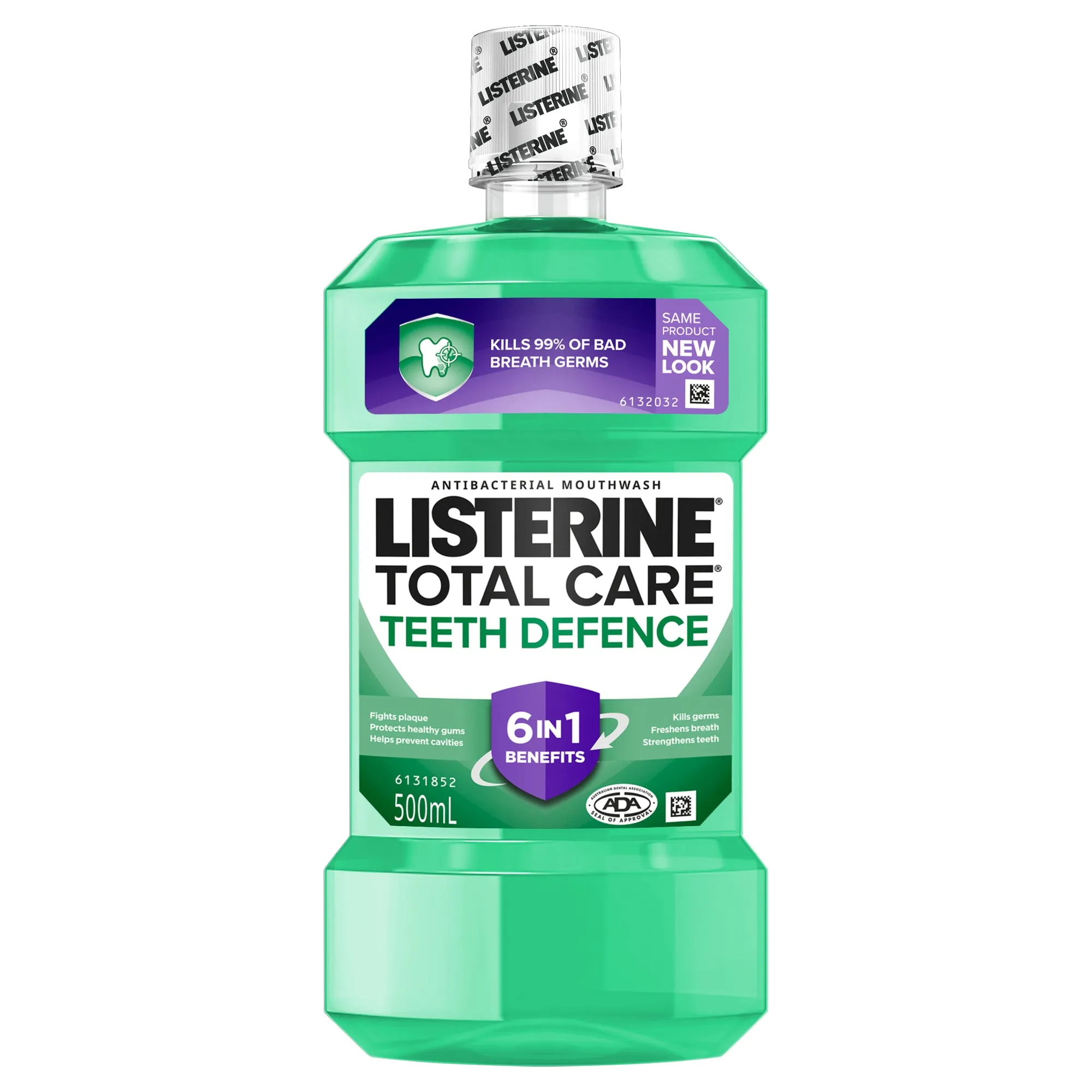 Listerine Teeth Defence Antibacterial Mouthwash 500mL