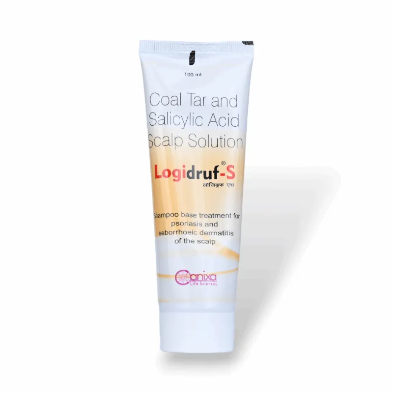Logidruf-S Solution 100 ML | Anti Dandruff Shampoo | Remove Psoriasis Scales