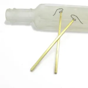 Long Bar Earrings in Brass