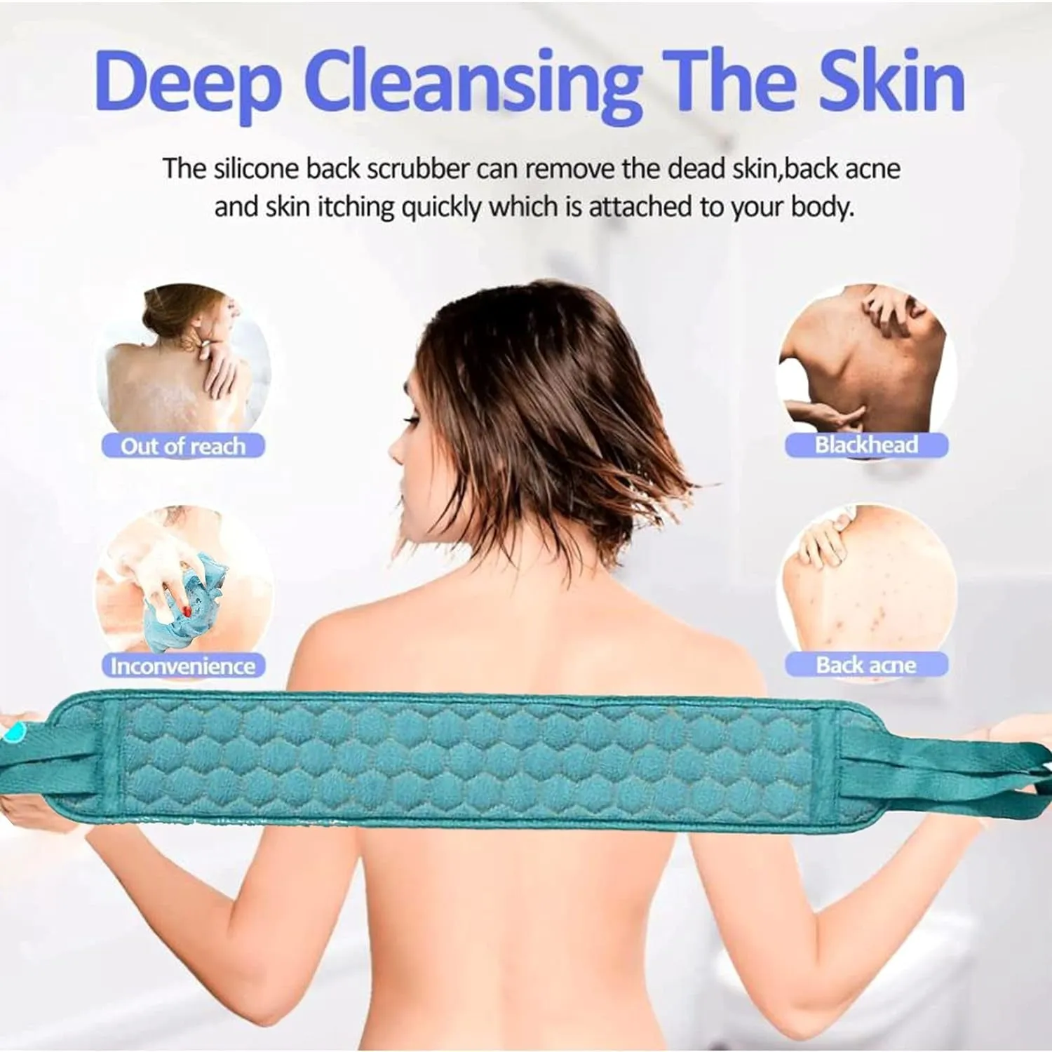 Long Handle Loofah & Scrubber Set – Deep Clean Bath Brush (2 Pcs)