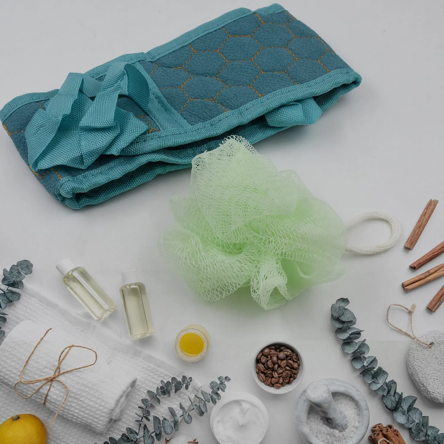 Long Handle Loofah & Scrubber Set – Deep Clean Bath Brush (2 Pcs)