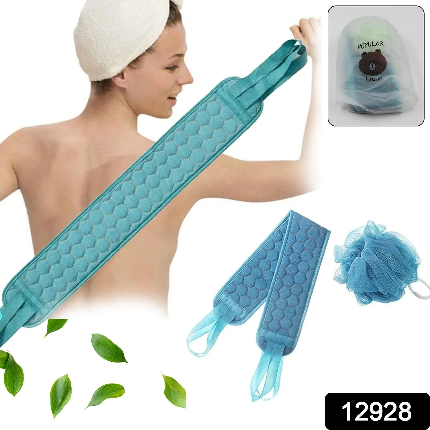 Long Handle Loofah & Scrubber Set – Deep Clean Bath Brush (2 Pcs)