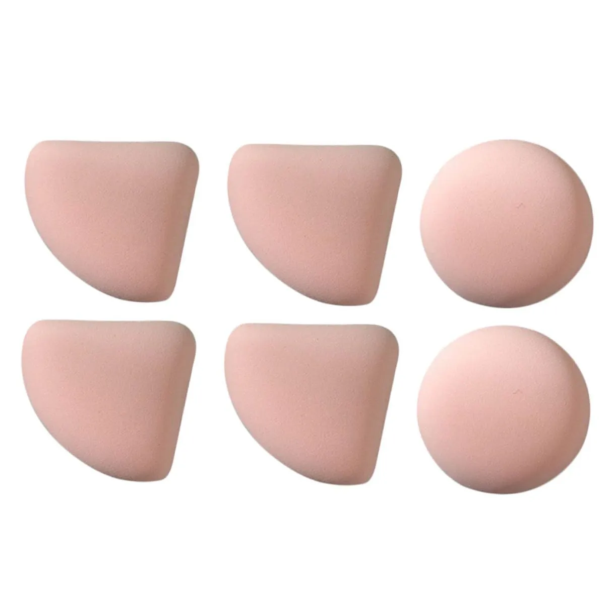 Loose Powder Puff Set of 6 Soft Gentle Makeup Pads Handheld Beauty Tools for Home Travel Reusable