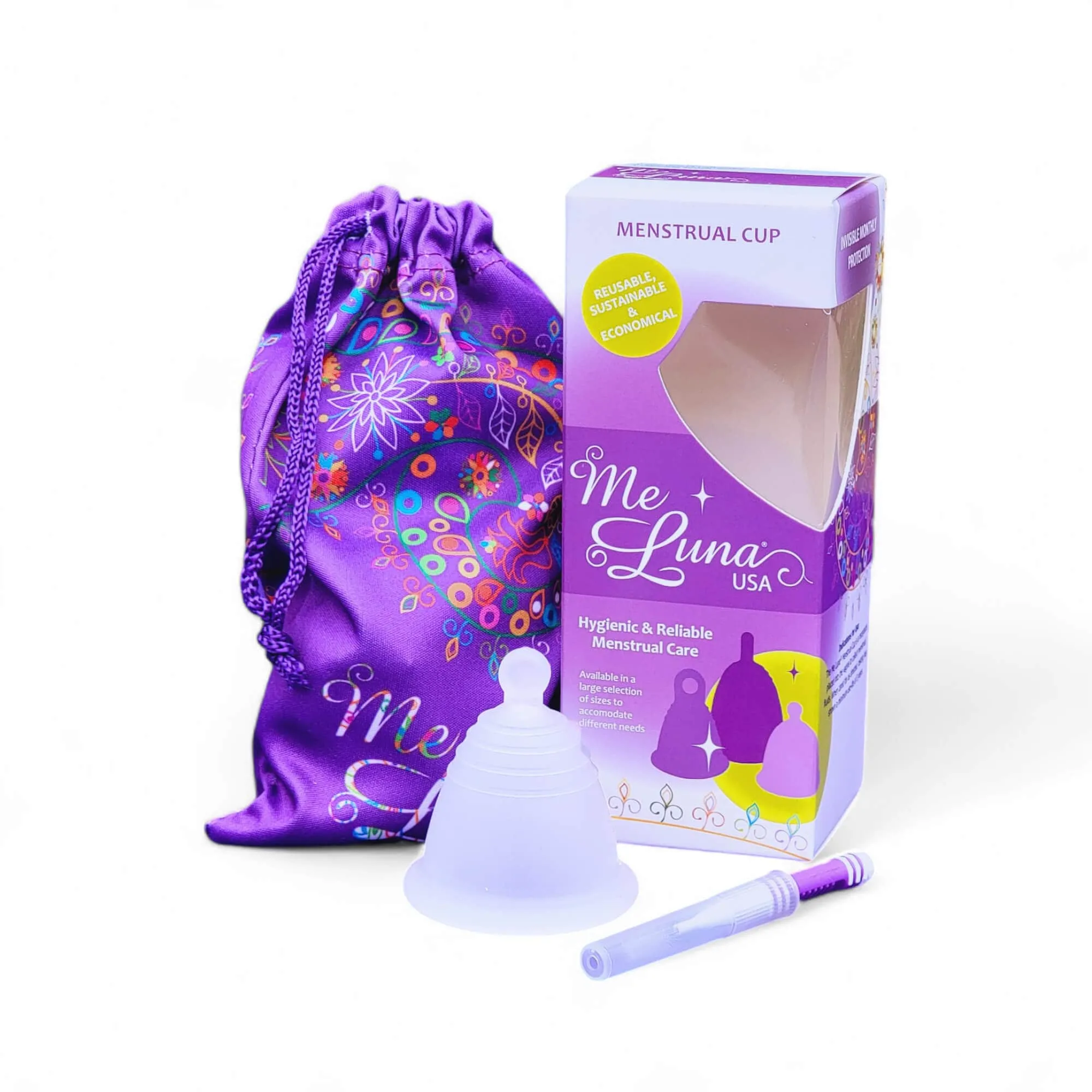 Low Cervix MeLuna Menstrual Cup (USA/FDA version), Ball Handle, Shorty, SPORT