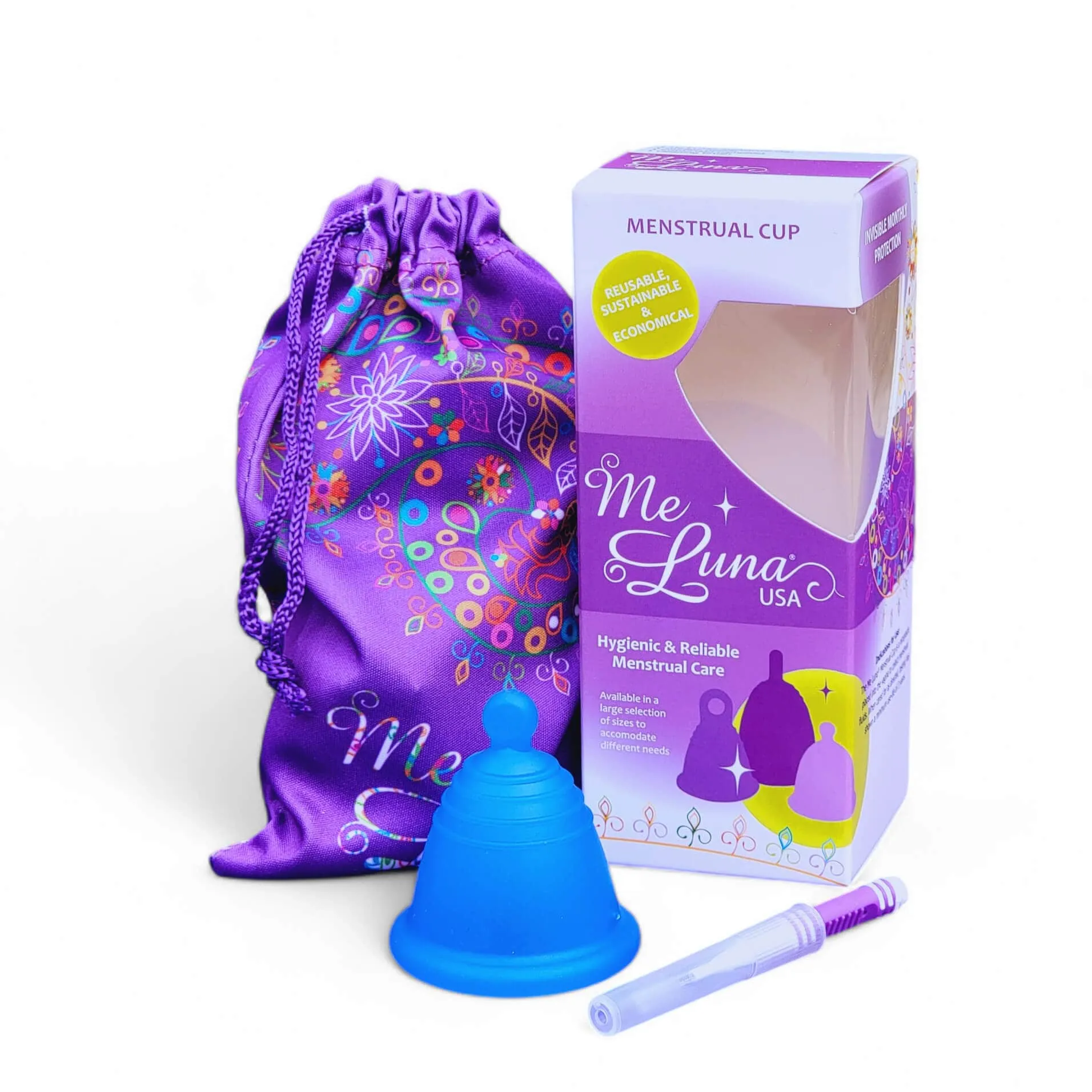 Low Cervix MeLuna Menstrual Cup (USA/FDA version), Ball Handle, Shorty, SPORT