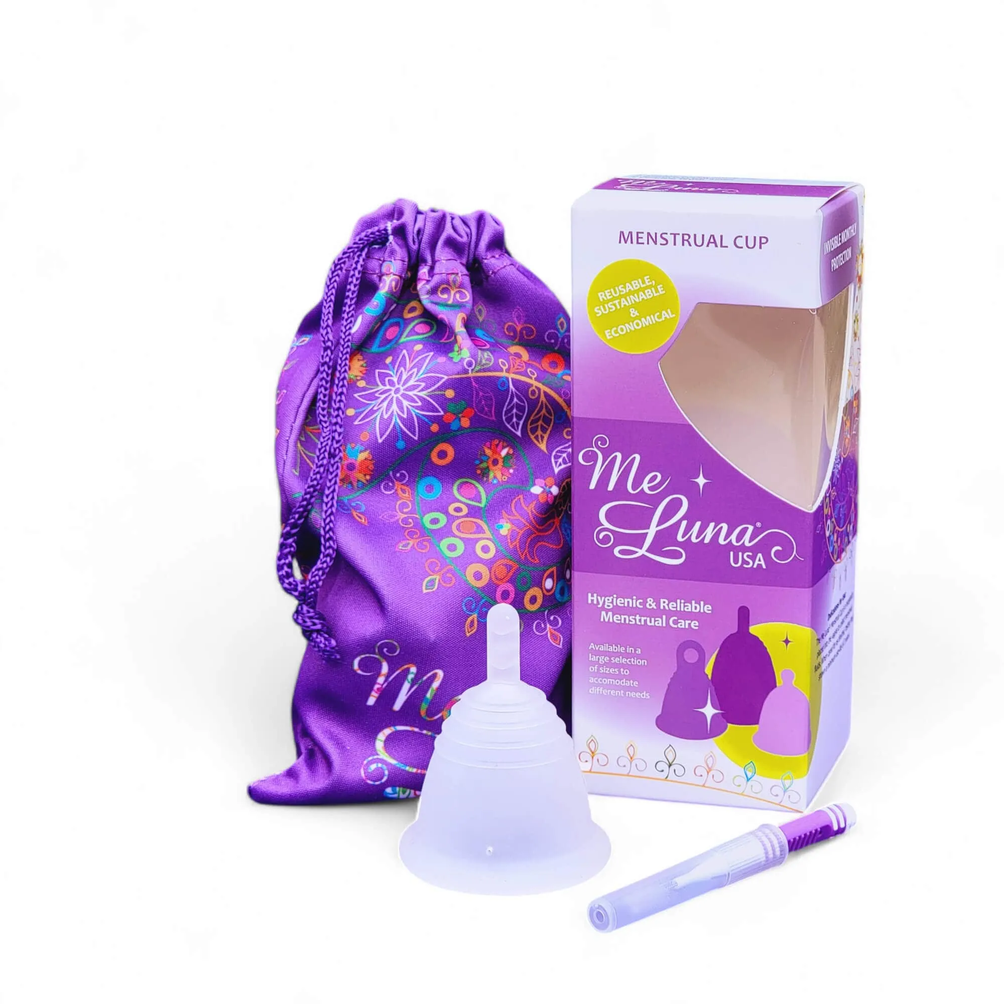 Low Cervix MeLuna Menstrual Cup (USA/FDA version) Stem, Shorty, SPORT