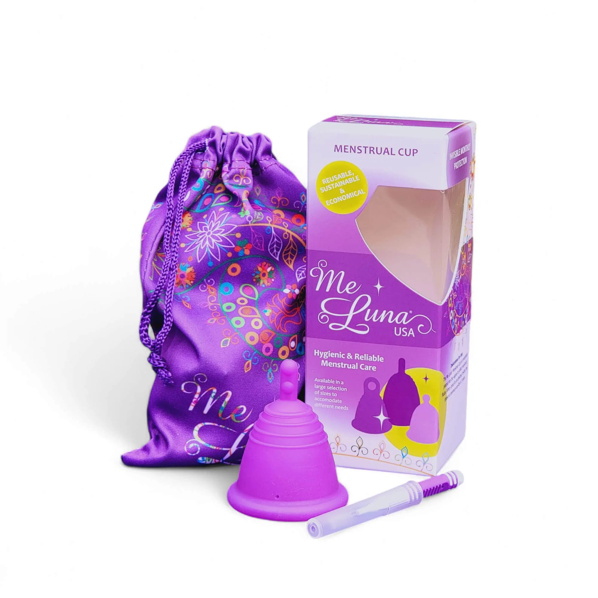 Low Cervix MeLuna Menstrual Cup (USA/FDA version) Stem, Shorty, SPORT