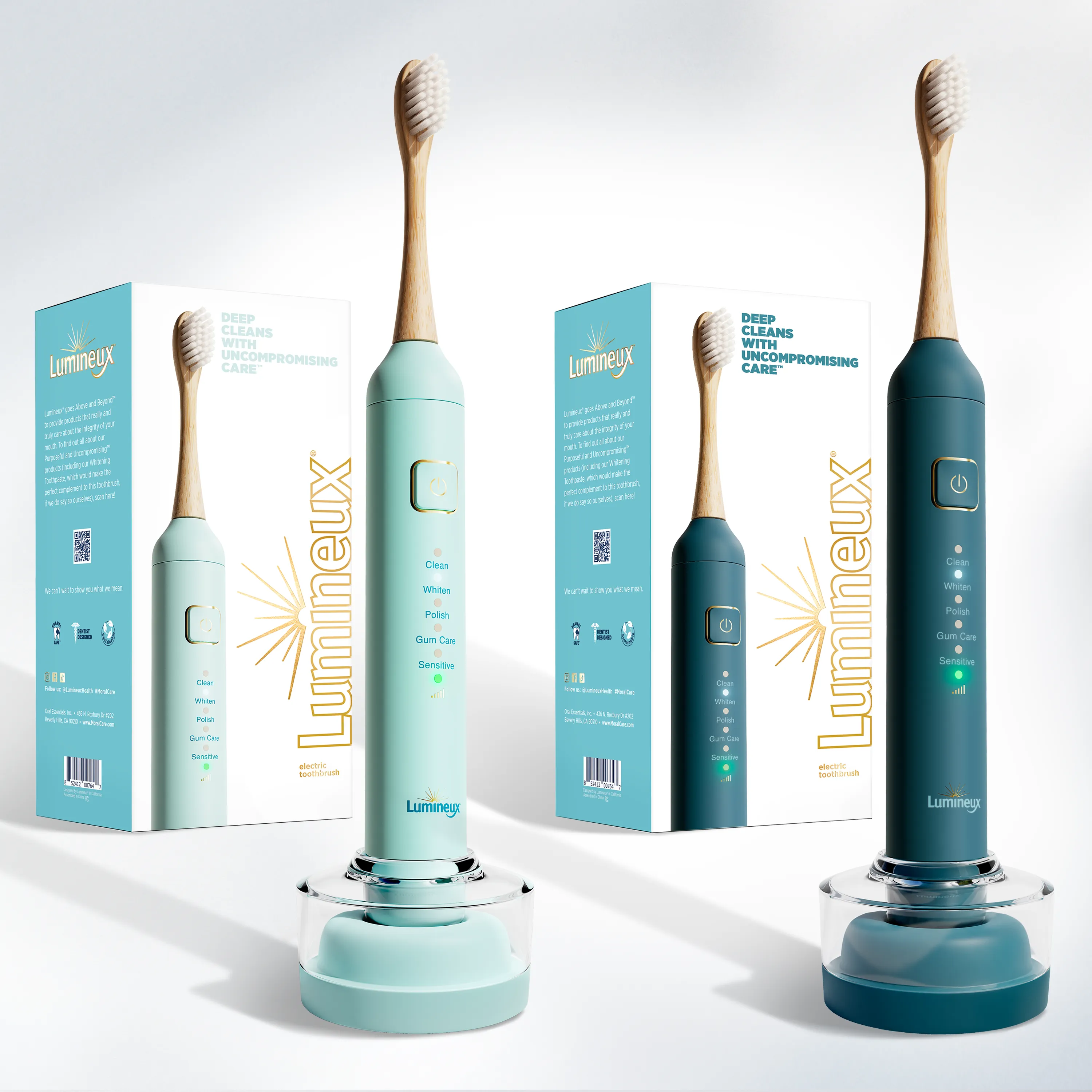 Lumineux® Sonic Electric Toothbrush (Deep Ocean)   Lumineux® Sonic Electric Toothbrush (Crystalline) Bundle