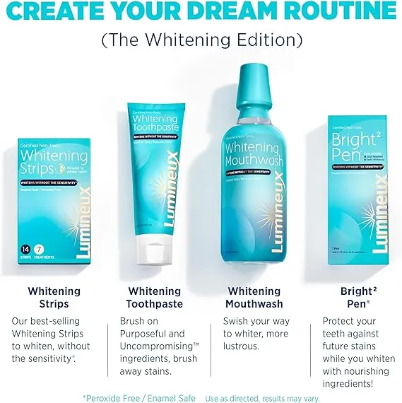Lumineux Teeth Whitening Strips: 7 Enamel-Safe Treatments for Sensitivity-Free Whitening - Dentist-Formulated & Non-Toxic